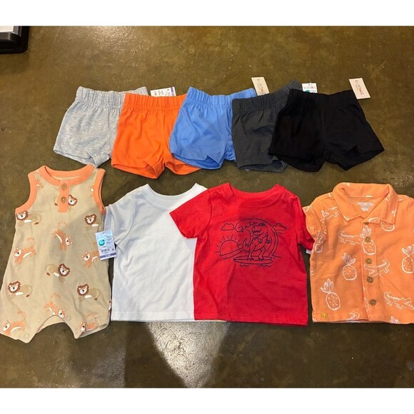 NWT Baby Boys Summer Capsule Wardrobe - Garanimals - 0-3M - Picture 1 of 5